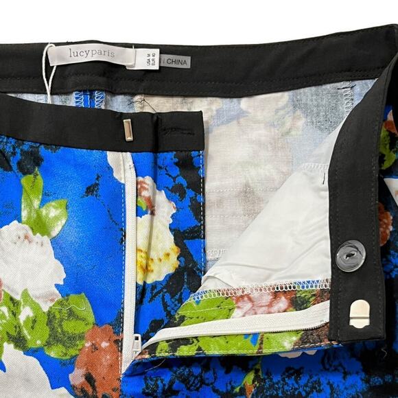 Lucy Paris Floral Tuxedo Stripe Straight Leg Trouser Pants Womens Sz Med… - Picture 5 of 8